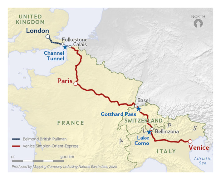 Venice Simplon-Orient-Express: London-Venice or Paris-Venice